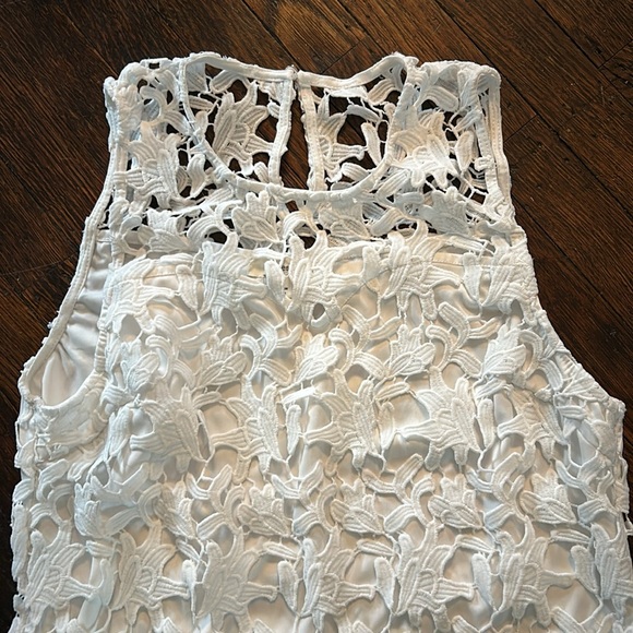 Francesca's White Lace Dress, Size M - Picture 2 of 5